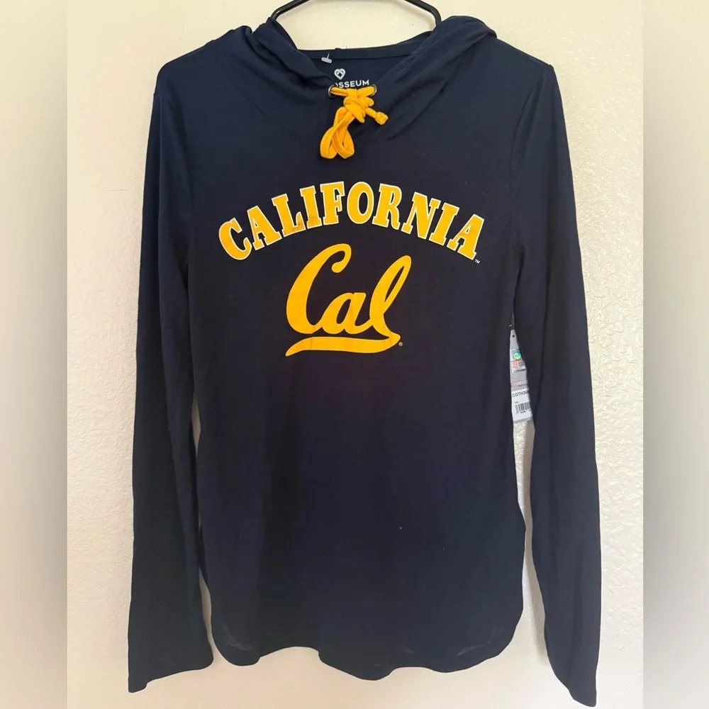 NWT Colosseum Women's  CALINFORNIA GOLDEN BEARS OFFICIAL Thin navy hoodie. - Picture 2 of 7